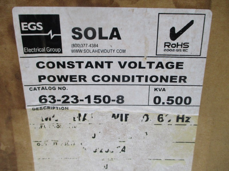 SOLA 63-23-150-8 120/208/240V 6.4/3.5/3.2/1.6A NSMP