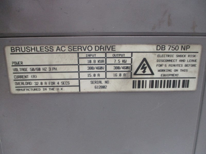 CONTROL TECHNIQUES DB750NP 380/460V 16.0A (AS PICTURED) UNMP