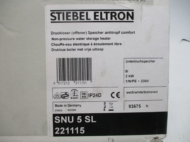 STIEBEL ELTRON SNU5SL 221115 230V NSFS