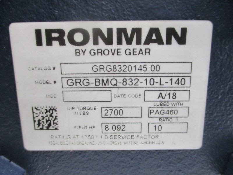 IRONMAN GRG8320145.00 GRG-BMQ-832-10-L-140 NSMP