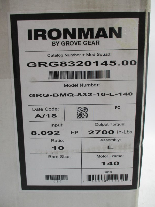 IRONMAN GRG8320145.00 GRG-BMQ-832-10-L-140 NSMP