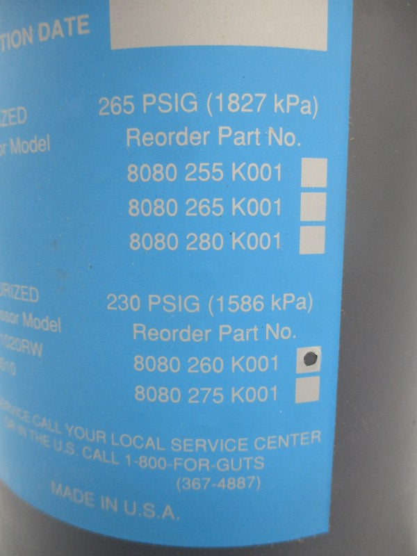 CTI CRYOGENICS 8080-260-K001 230PSI NSNP