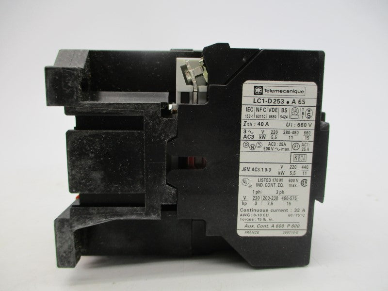 TELEMECANIQUE LC1D253LA65 200/240V 40A NSMP