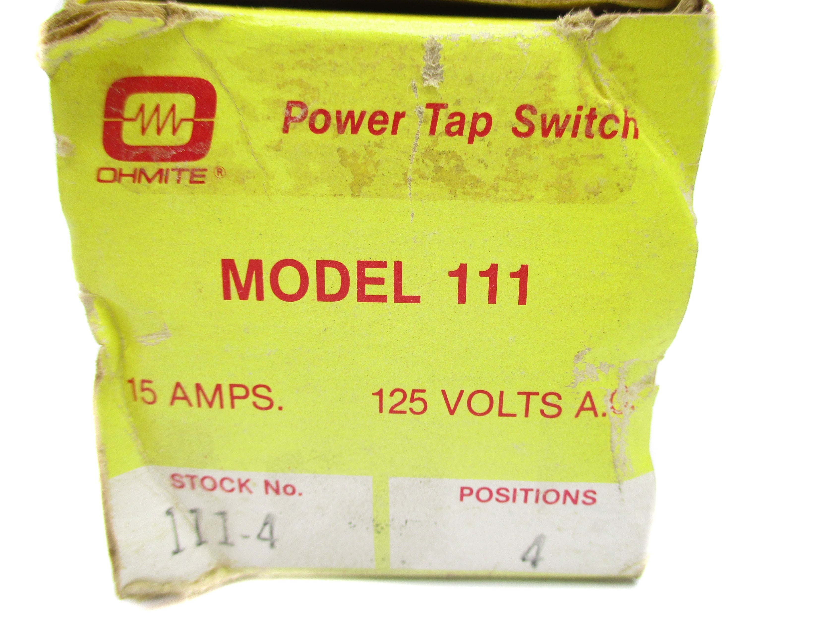 OHMITE 111-4 15A 125VAC NSMP