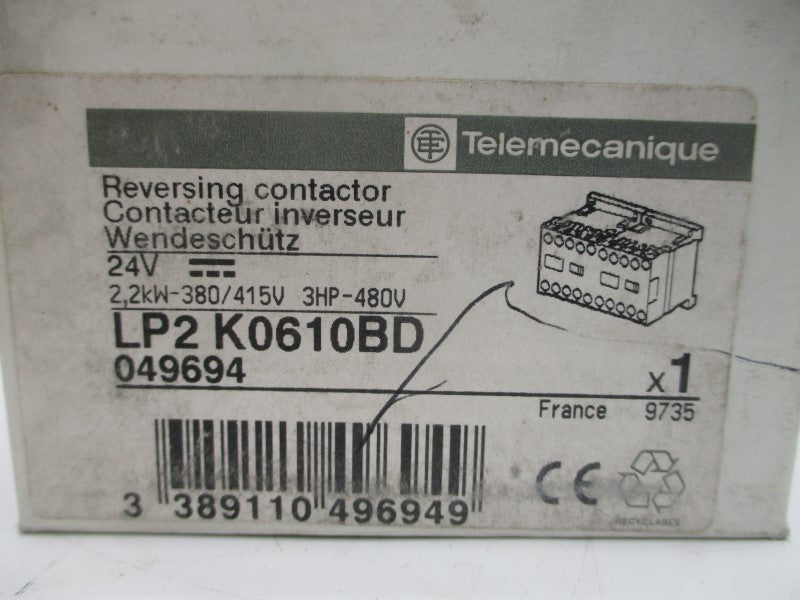 TELEMECANIQUE LP2K0610BD 24V 15A NSMP