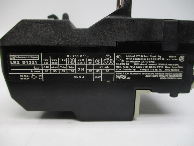 TELEMECANIQUE LR2D1321 750V 12-18A NSNP