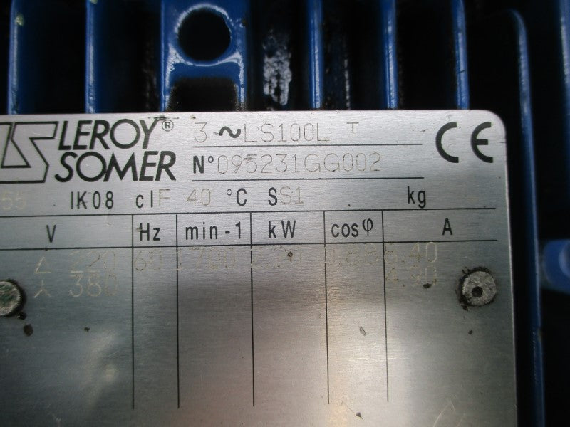 LEROY SOMER 3LS100LT 220/380V 8.40/4.90A NUPI
