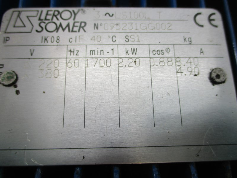 LEROY SOMER 3LS100LT 220/380V 8.40/4.90A NUPI