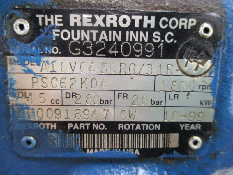 REXROTH A10V045DRG/31R-PSC62K04 00916947 REMAN