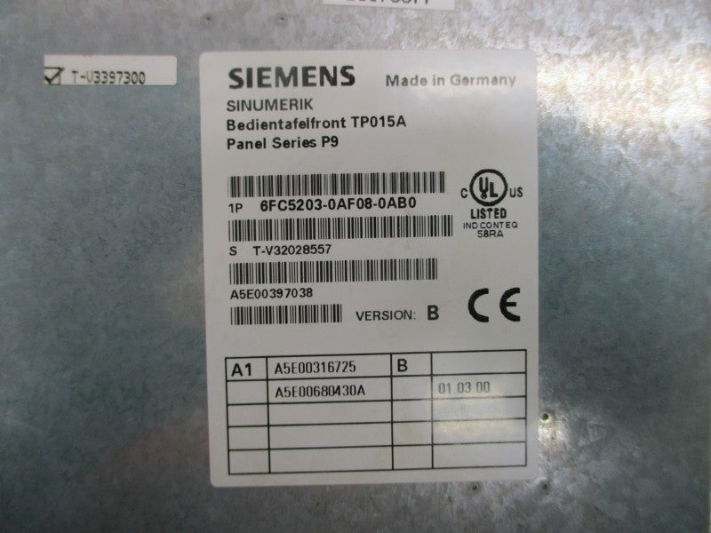 SIEMENS 6FC5203-0AF08-0AB0 NSNP