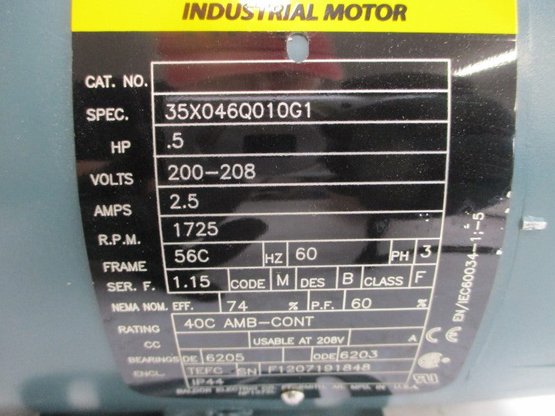 BALDOR D 35X046Q010G1 200-208V 2.5A NSMP