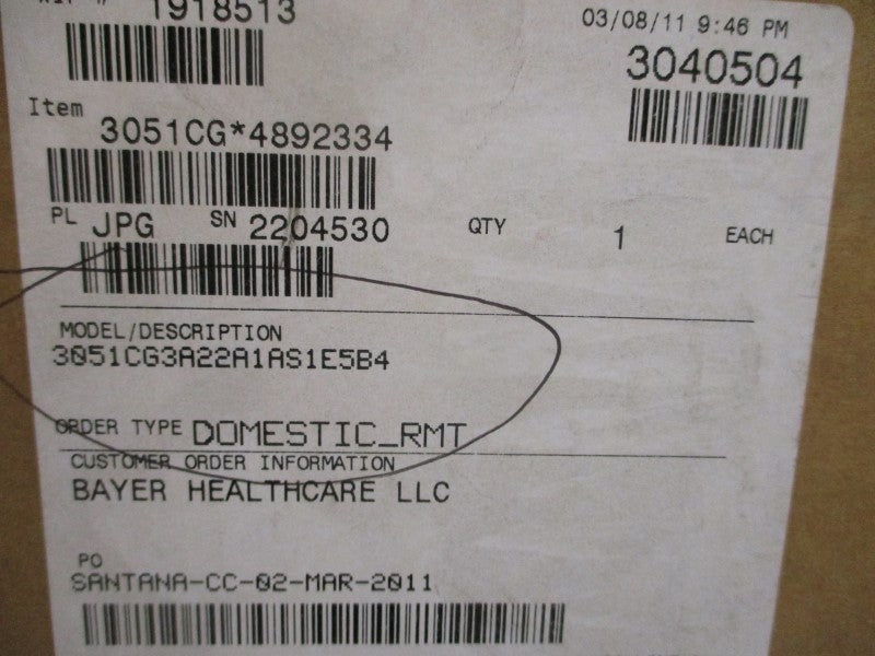 ROSEMOUNT 3051CG3A22A1AS1E5B4 10.5-55VDC 36PSI NSMP