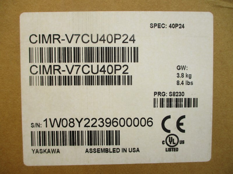 YASKAWA CIMR-V7CU40P2 460V 1.2A NSMP