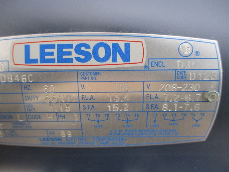 LEESON 116540.00 C6K17DB46C 208-230V 7.2-6.7A NSMP