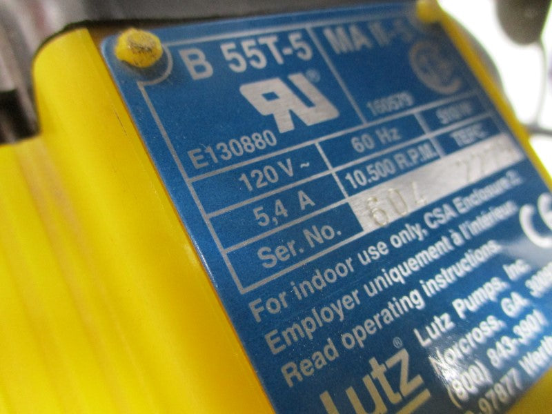 LUTZ B55T-5 MAII-5 120V 5.4A NSMP
