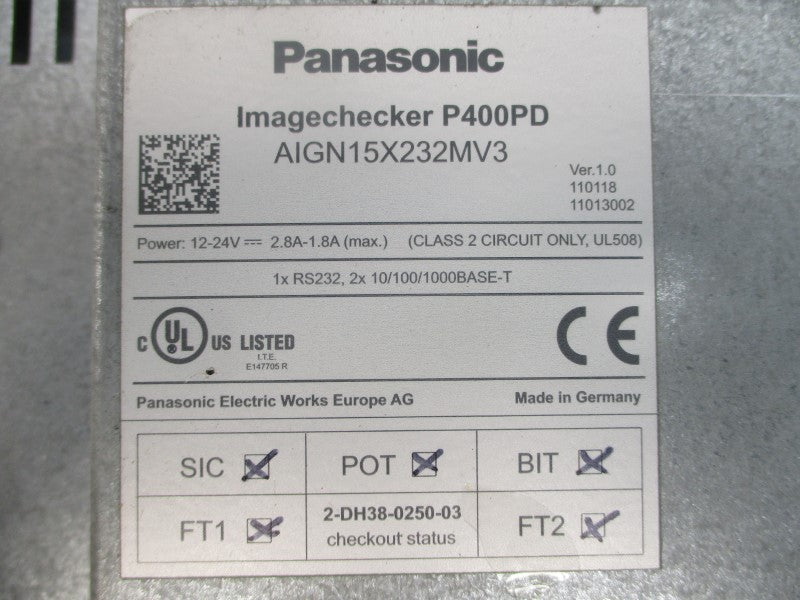 PANASONIC P400PD AIGN15X232MV3 12-24V 2.8-1.8A NSMP