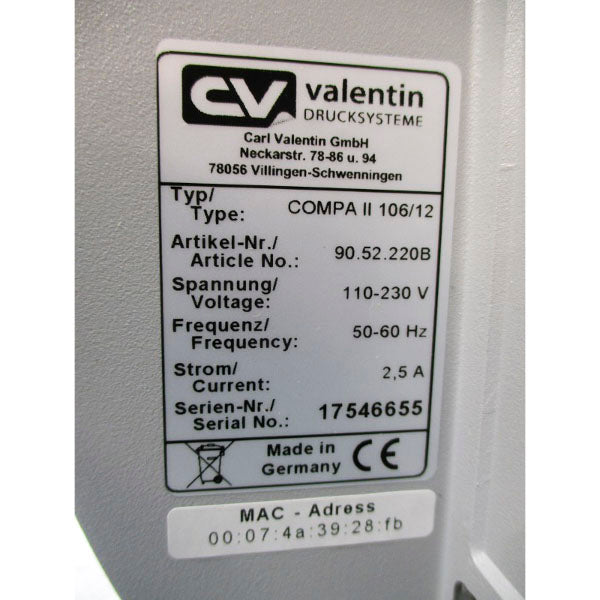 CARL VALENTIN COMPA II 90.52.220B 110-230V 2.5A NSMP