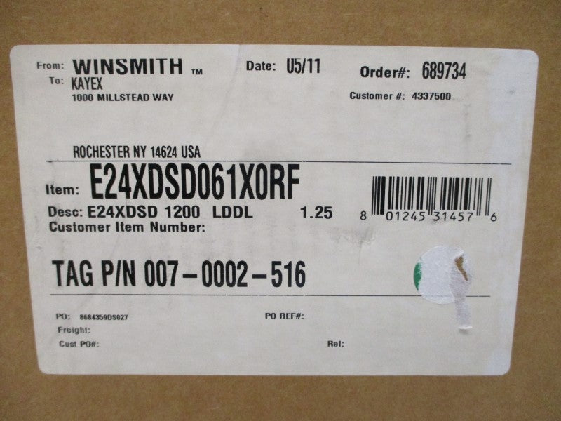 WINSMITH E24XDSD061X0RF 007-0002-516 NSMP