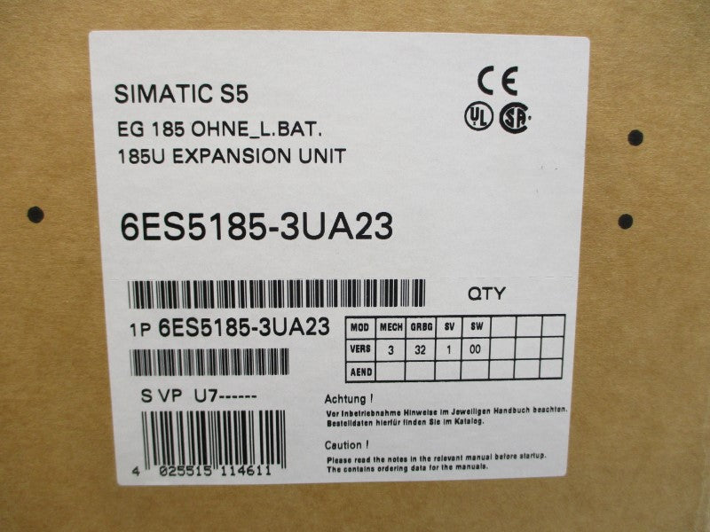 SIEMENS 6ES5185-3UA23 24VDC 9.5A NSMP
