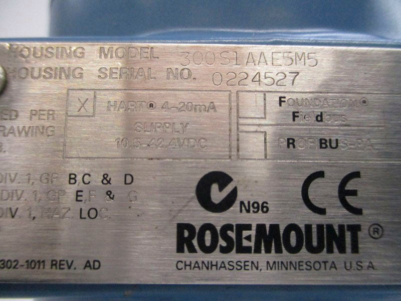 ROSEMOUNT 3051S1CG4A2B11A1AB4E5M504 300S1AAE5M5 10.5-42.4VDC 0-200PSI NSNP