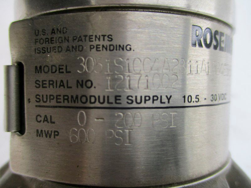 ROSEMOUNT 3051S1CG4A2B11A1AB4E5M504 300S1AAE5M5 10.5-42.4VDC 0-200PSI NSNP
