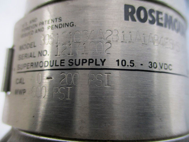 ROSEMOUNT 3051S1CG4A2B11A1AB4E5M504 300S1AAE5M5 10.5-42.4VDC 0-200PSI NSNP
