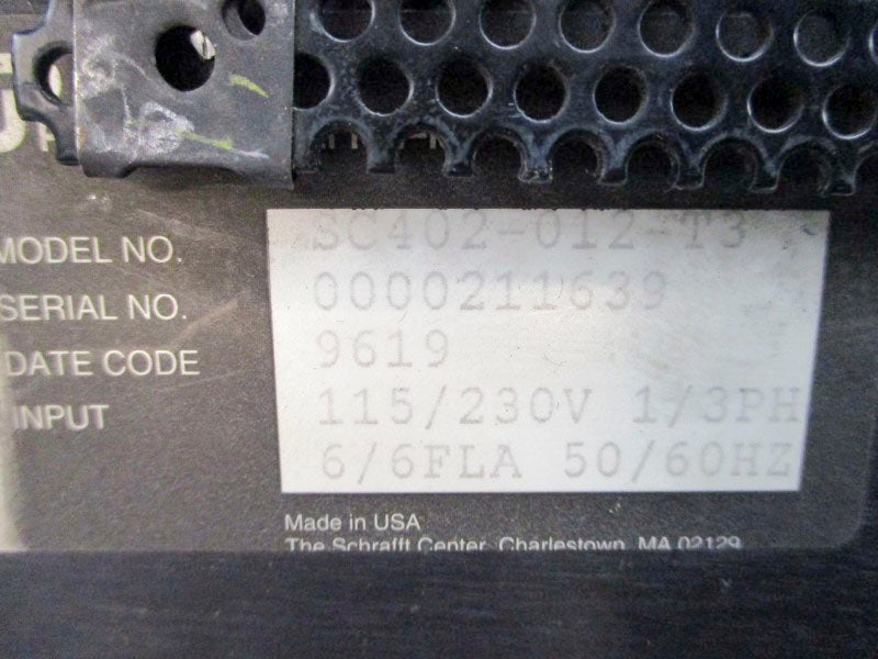 PACIFIC SCIENTIFIC SC402-012-T3 115/230V 6A UNMP