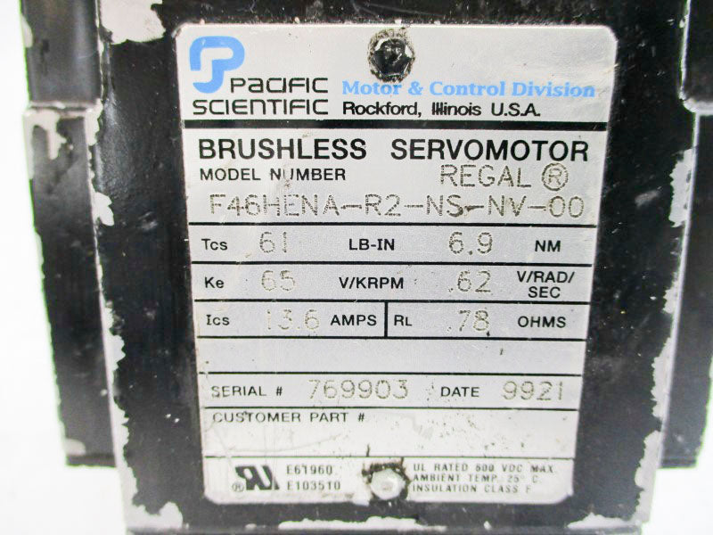 PACIFIC SCIENTIFIC F46HENA-R2-NS-NV-00 13.6A UNMP