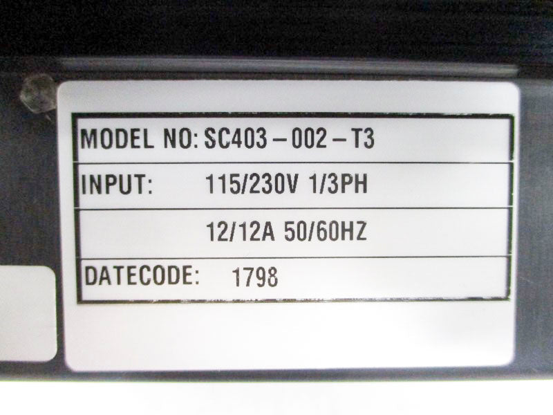 PACIFIC SCIENTIFIC SC403-002-T3 115/230V 12A UNMP