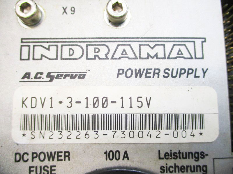 INDRAMAT KDV1.3-100-115V 220VAC 100A UNMP