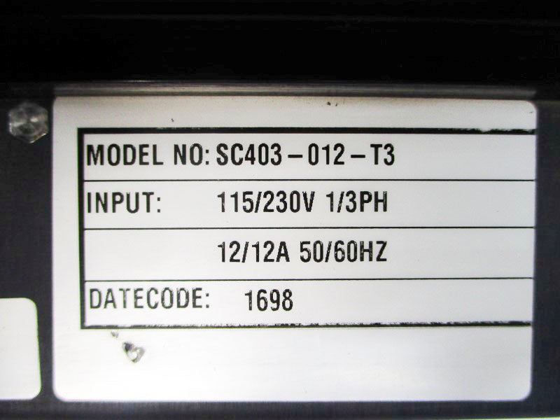 PACIFIC SCIENTIFIC SC403-012-T3 115/230V 12A UNMP