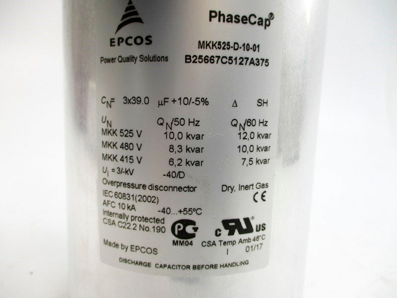 EPCOS B25667C5127A375 MKK525-D-10-01 525V NSNP