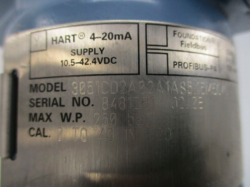 ROSEMOUNT 3051CD2A02A1AS5K5M5Q4D1TR 10.5-42.4VDC 6092PSI NSNP