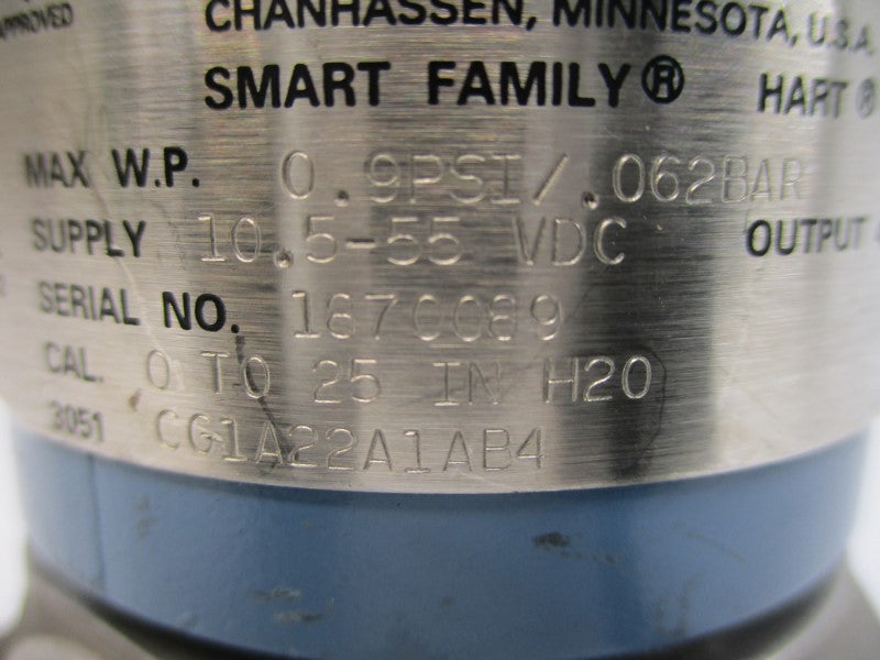 ROSEMOUNT 3051CG1A22A1AB4 10.5-55VDC 0.9PSI NSNP
