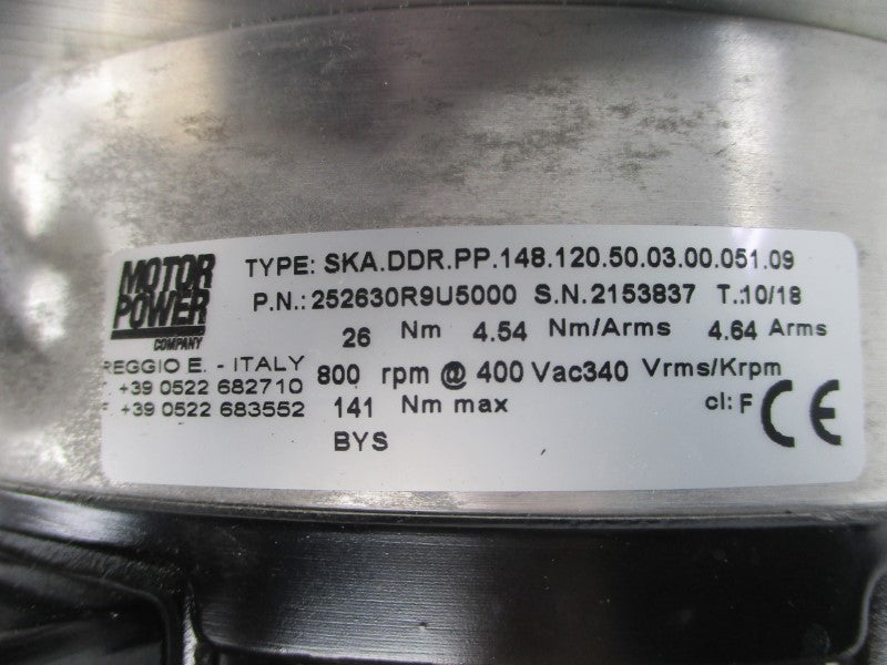 MOTOR POWER SKA.DDR.PP.148.120.50.03.00.051.09 252630R9U5000 400VAC NSNP