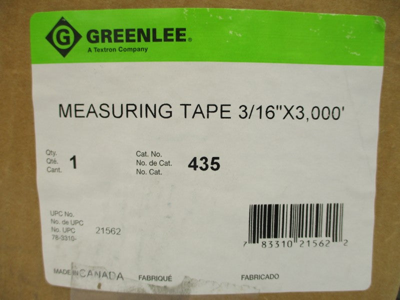GREENLEE 435 3/16" X 3000' NSMP