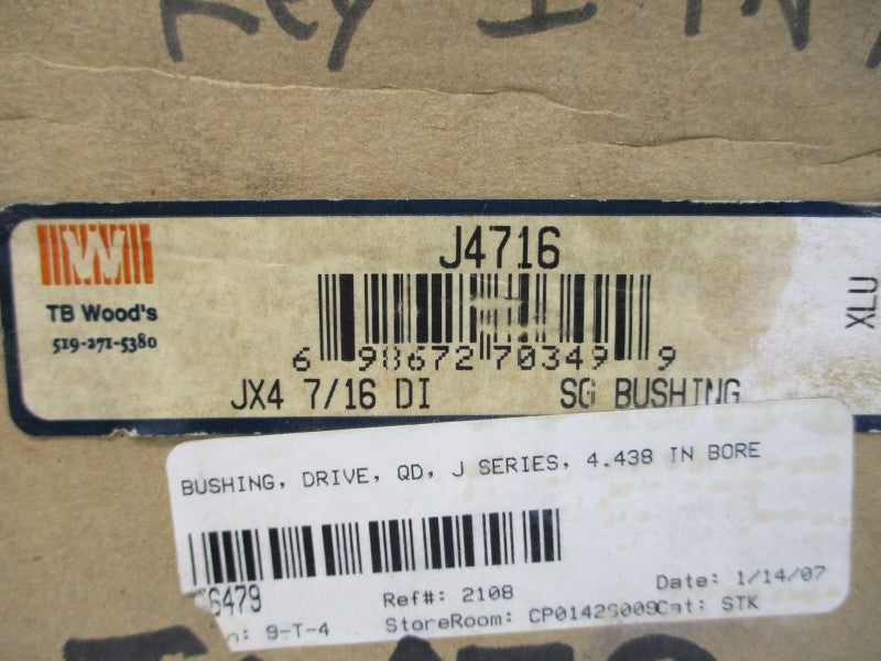 TB WOODS J4716 JX4-7/16DI NSMP