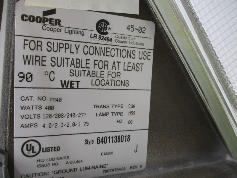 COOPER PM40 277V 1.75A NSMP