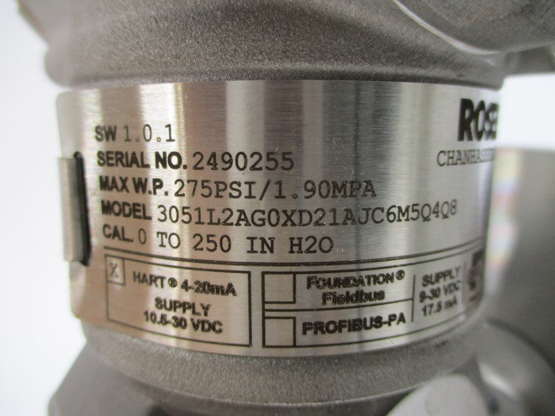 ROSEMOUNT 3051L2AG0XD21AJCSM5Q4Q8 10.5-30VDC 275PSI NSMP