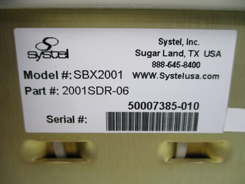SYSTEL 2001SDR-06 SBX2001 115/230V 6/3A UNMP