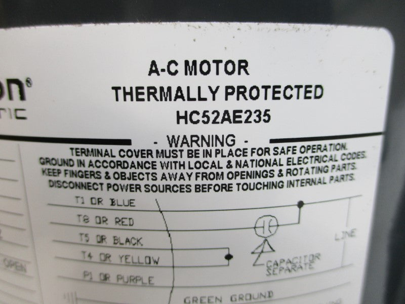 MARATHON ELECTRIC 5KCP49ZN9623BS HC52AE235 200-230V 6.2A NSMP