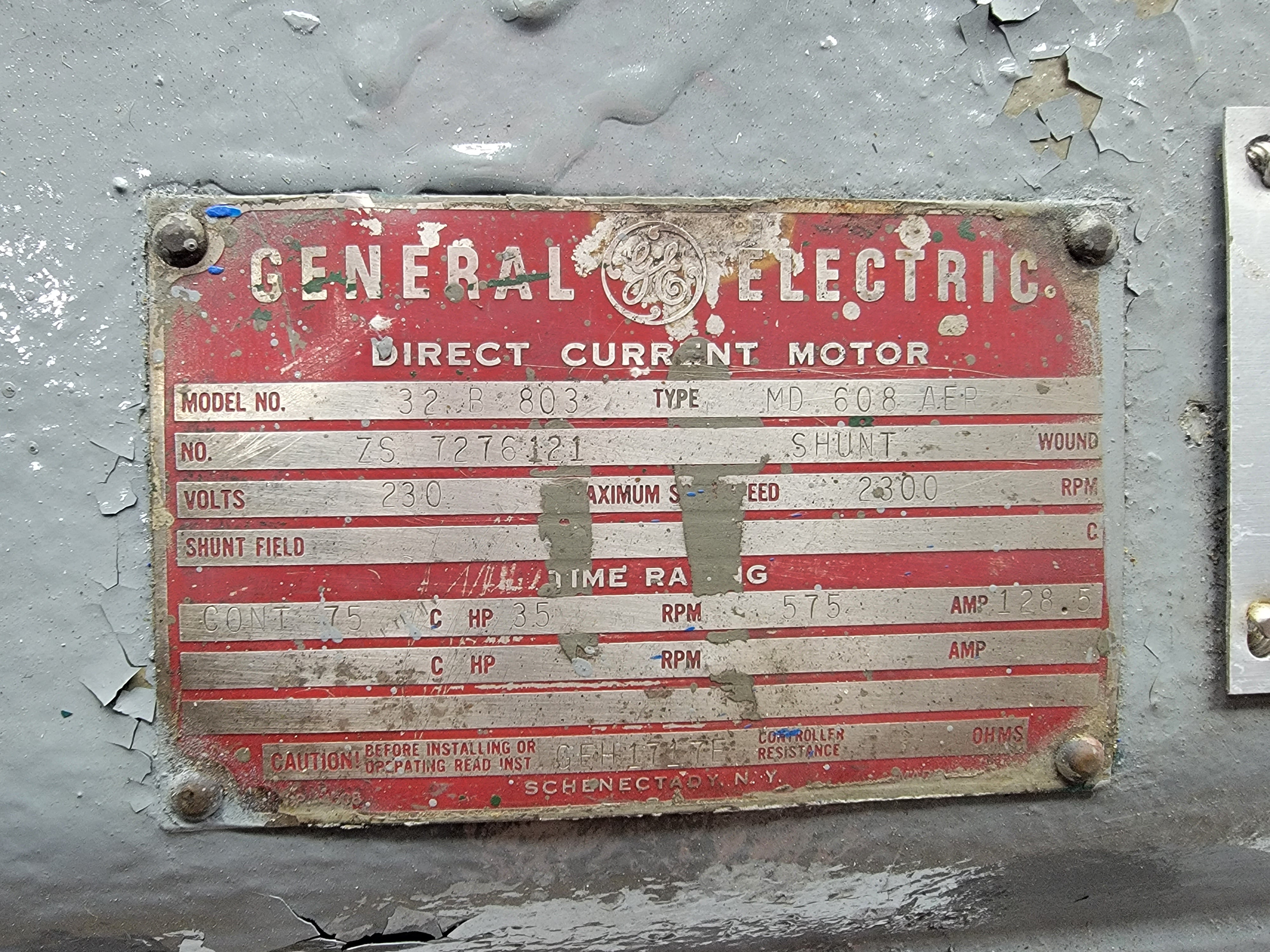 GENERAL ELECTRIC 32B803 MD608AER 230V 128.5A REMAN