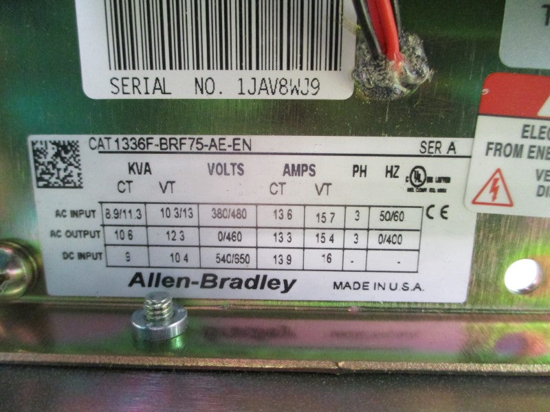 ALLEN BRADLEY 1336F-BRF75-AE-EN SER. A 380/480VAC 13.6/15.7A NSNP