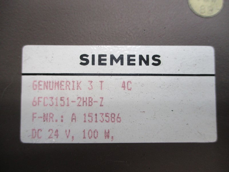 SIEMENS 6FC3151-2HB-Z 24VDC UNMP