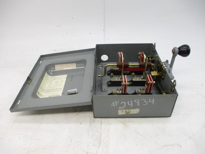 SQUARE D 82252 SER. E2 240VAC 60A UNMP