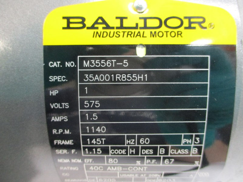 BALDOR M3556T-5 35A001R855H1 575V 1.5A NSNP