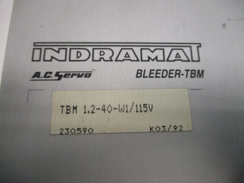 INDRAMAT TBM1.2-40-W1/115V 115VAC UNMP