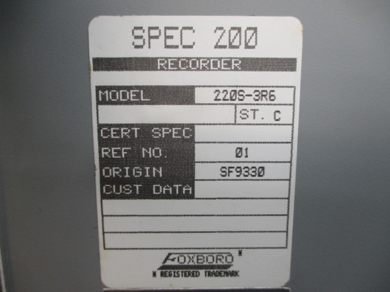 FOXBORO 220S-3R6 NSMP