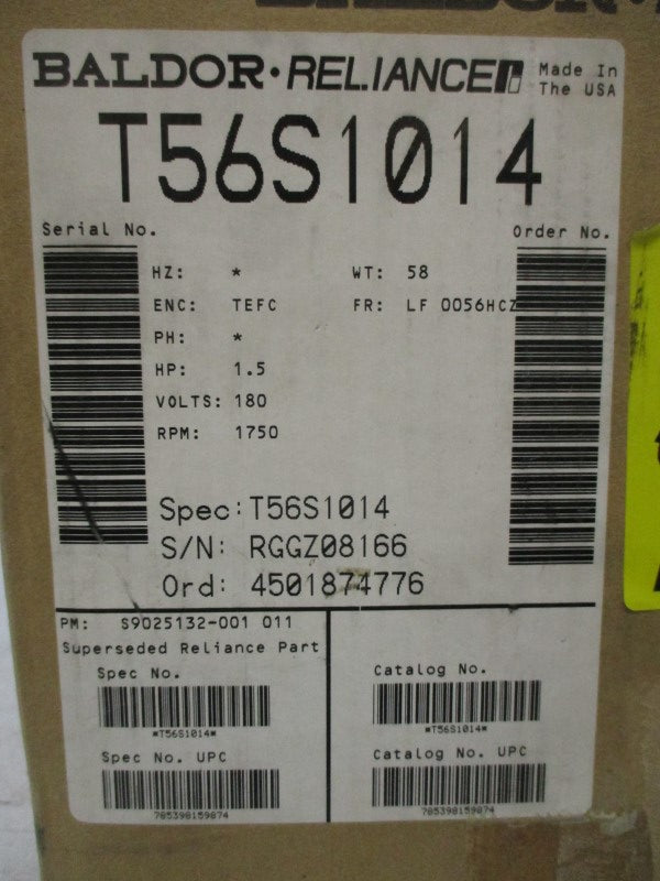 BALDOR T56S1014A-ML T56S1014 180V 7.00A NSMP