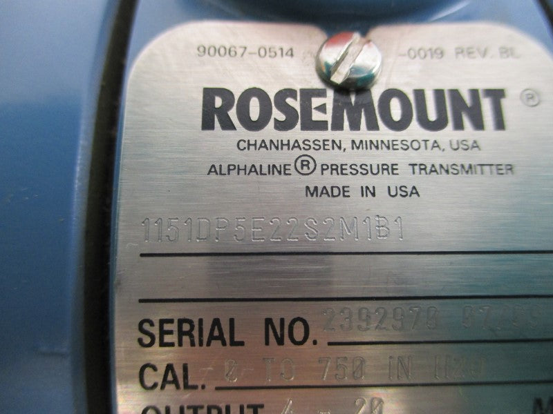 ROSEMOUNT 1151DP5E22S2M1B1 45VDC NSMP